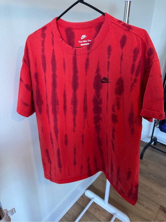 Nike Other - Men's Nike Sportswear Premium Essentials Tie-Dyed T-Shirt red maroon size Large